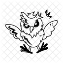 Flying Owl Owl Wings Flying Bird Icon