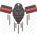 Flying Robots Rocket Icon