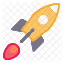 Flying Rocket Space Science Icon