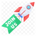 Join Us Join Offer Flying Rocket Icon