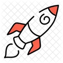 Space Transport Spaceship Flying Rocket Icon