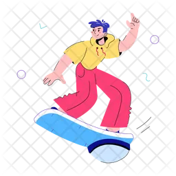 Flying Skateboard  Icon