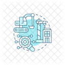 Sistema De Gerenciamento De Frota Gerenciamento De Construcao Rastreamento De Ativos Ícone