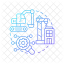 Sistema De Gerenciamento De Frota Gerenciamento De Construcao Rastreamento De Ativos Ícone