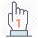 Foam Finger Index Finger Number One Icon