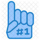 Foam Finger Index Finger Number One Icon