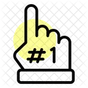 Foam Hand Gloves Soccer Icon