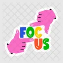 Focus Hands Framing Hands Focus Word Icon