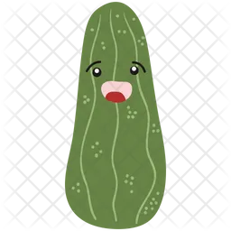 Legumes fofos, pepino sorridente  Ícone