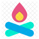 Campamento Camping Fuego Icon