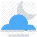 Weather Cloud Moon Icon