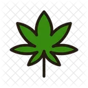 Foglia Di Cannabis Erba Canapa Icon