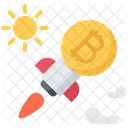 Foguete Sol Bitcoin Icon