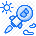 Foguete Sol Bitcoin Icon