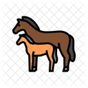 Fohlen Pferd Zucht Symbol