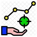 Diagramm Mitte Wachstum Symbol