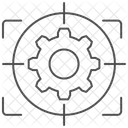 Fokus Dunnlinien Symbol Icon