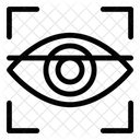 Augenuberwachung Fokusuberwachung Augenscan Symbol