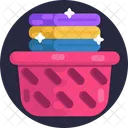 Folded Clothes Basket  Icon
