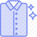 Folded Shirt Duotone Line Icon Icon