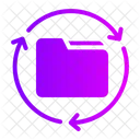 Folder Feedback Loop Circular Arrow Icon