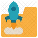 Folder Rocket Launch Icon