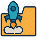 Folder Rocket Launch Icon