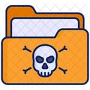 Folder Skull Infected Icon