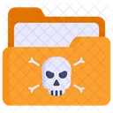 Folder Skull Infected Icon