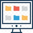 Folder Layout Monitor Icon