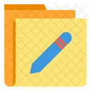 Pencil Write Folder Icon