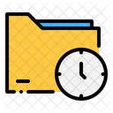 Folder Time Data Storage Icon
