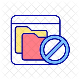 Folder access denied  Icon