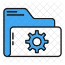 Folder and gear  Icon