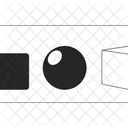 Website Ui Design Folder And Geometrical Shapes Digital Tools 아이콘