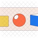Folder and geometrical shapes  Icon