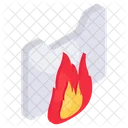 Folder Burning Document Doc Icon