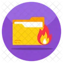 Folder Burning  Icon