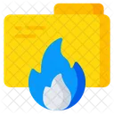 Folder Burning Document Burning Doc Burning Icon