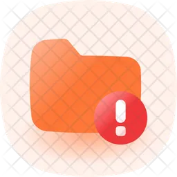 Folder caution  Icon