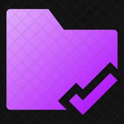 Folder Check  Icon