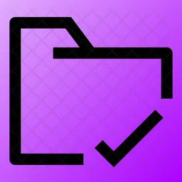 Folder Check  Icon