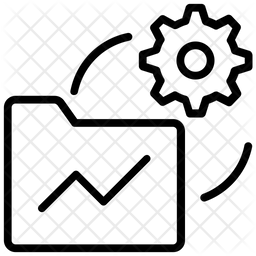 Folder Configuration Icon - Download in Line Style