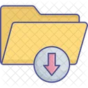 Content Saving Data Transmit Download Folder Icon