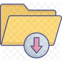 Content Saving Data Transmit Download Folder Icône