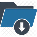 Content Saving Data Transmit Download Folder Icône
