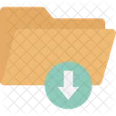 Content Saving Data Transmit Download Folder Icône