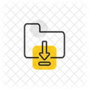 Folder File Download  Icon