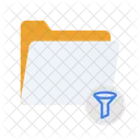 Folder Filter Data Filtration Data Funnel Icon
