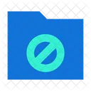 Folder forbid-line  Icon